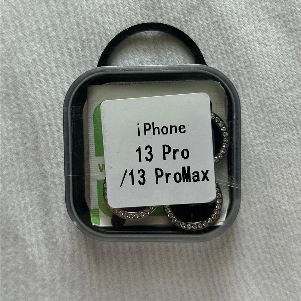 Apple 13 Pro/Pro Max Camera Lens Protector Set - Bling & Black Set of 4